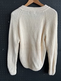 Image 4 of Cream v neck sweater