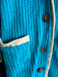 Image 2 of Handmade blue sweater jacket 