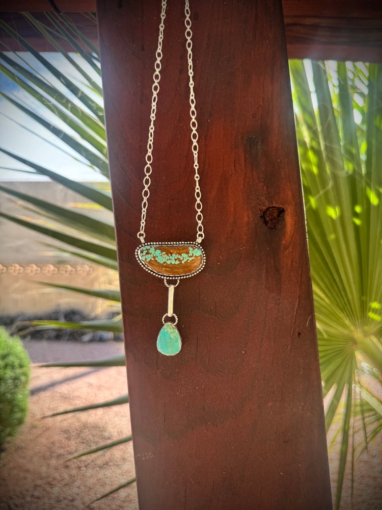 Image of Mine #8 Turquoise drop necklace