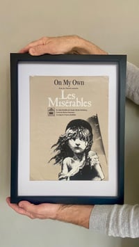 Image 4 of On My Own from Les Miserables, framed 1986 vintage sheet music
