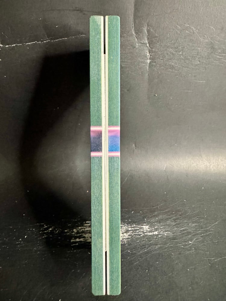 Image of Layered Micarta & @Kaoticartworks Resin Segmented Knife Scales