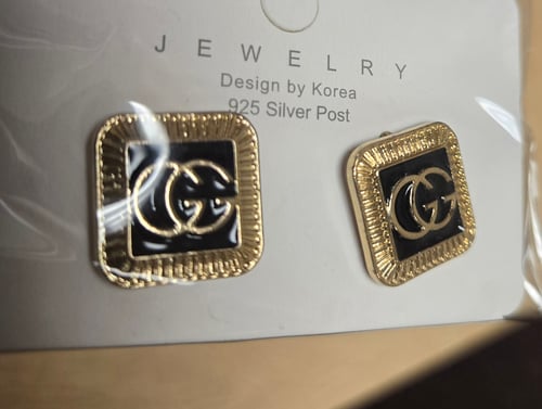 Image of Black & Gold Earrings