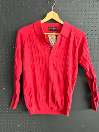 Image 1 of Red collard long sleeve 