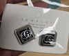 Silver & Black Earrings