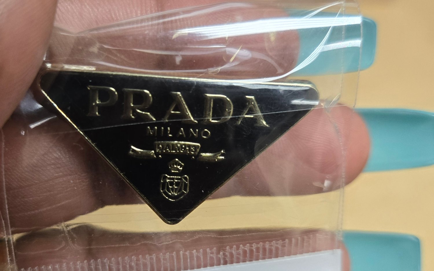 Image of Black & Gold P Brooch