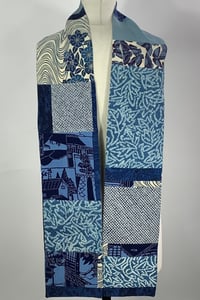 Image 1 of Blue Leaves scarf