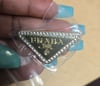 Gold P Brooch