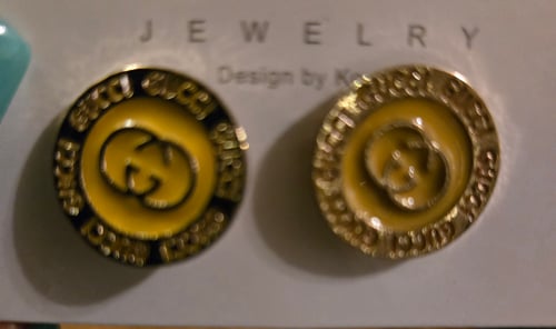 Image of Button Style G Earrings