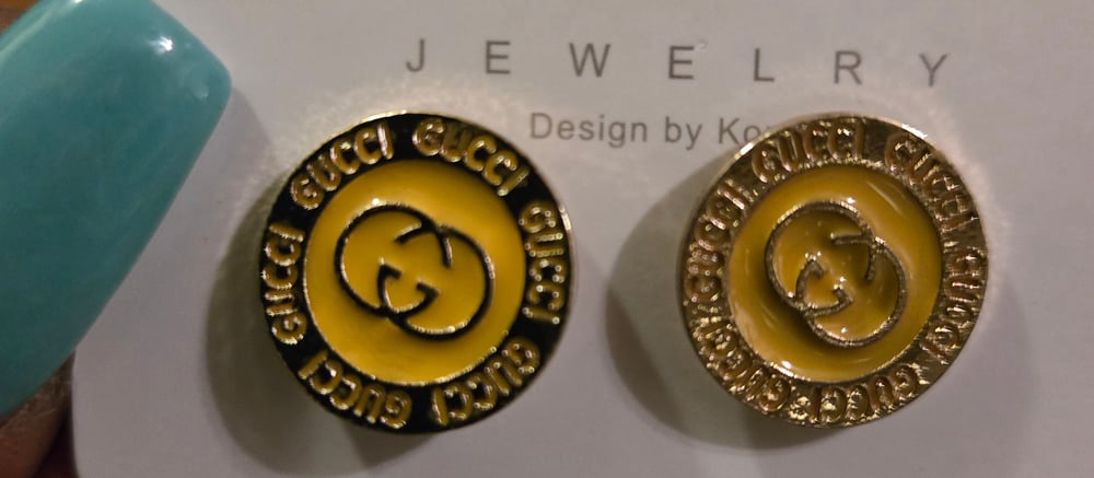 Image of Button Style G Earrings
