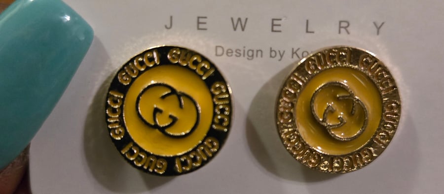 Image of Button Style G Earrings