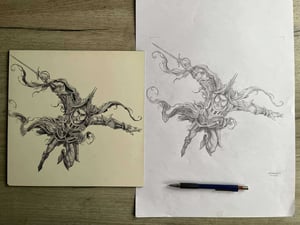 Image of Magic the Gathering Ixalan Vona original prelim sketch