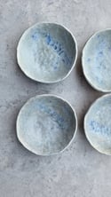 Blue Gray set of small  bowls