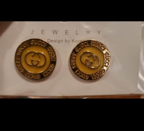 Image of Button Style G Earrings
