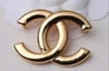 Gold C Brooch