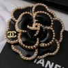 Black Flower Shaped Brooch