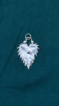 Image 4 of Silver Nettle Heart Pendant 