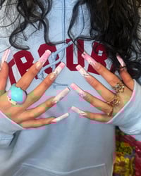 Image 3 of NEW TROUBLE HOODIE Baby Blue Unisex 🩵❤️