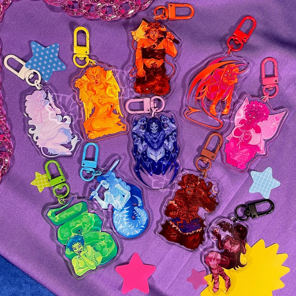 MONSTER beauties charms and sticker gacha