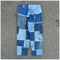 Image 2 of patchworked jeans v2