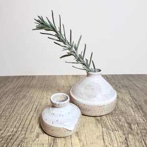 Image of Speckled Bud Vases Pair #2