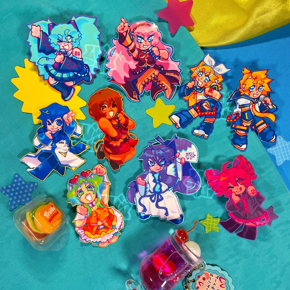 vocaloid charms and stickers