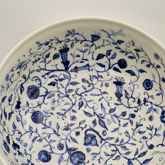 Mille Fleur Cobalt Porcelain Bowl