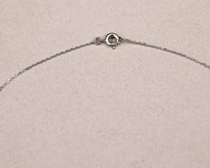 Image of 18ct White gold 3.0mm rose-cut diamond necklace