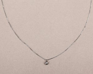 Image of 18ct White gold 3.0mm rose-cut diamond necklace