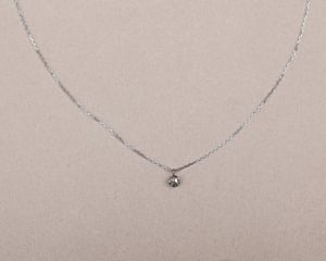 Image of 18ct White gold 3.0mm rose-cut diamond necklace