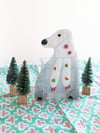 Polar Dog with Bauble Scarf, Fused Glass Woodland Votive with Tea Light