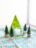 Festive Tree Woodland Votive with Tea Light