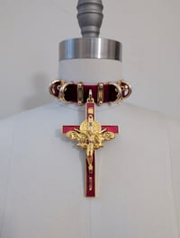 Image 1 of Cathedral Kyrie Choker - Red x Gold