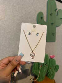 Image 2 of HK NECKLACE + EARRINGS 🎀🐱