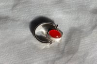 Image 2 of Silver Swivel Ring with Carnelian