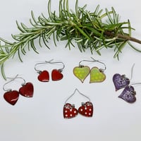 Image 1 of Have a Heart Everyday Enamel Earrings (EJ094)