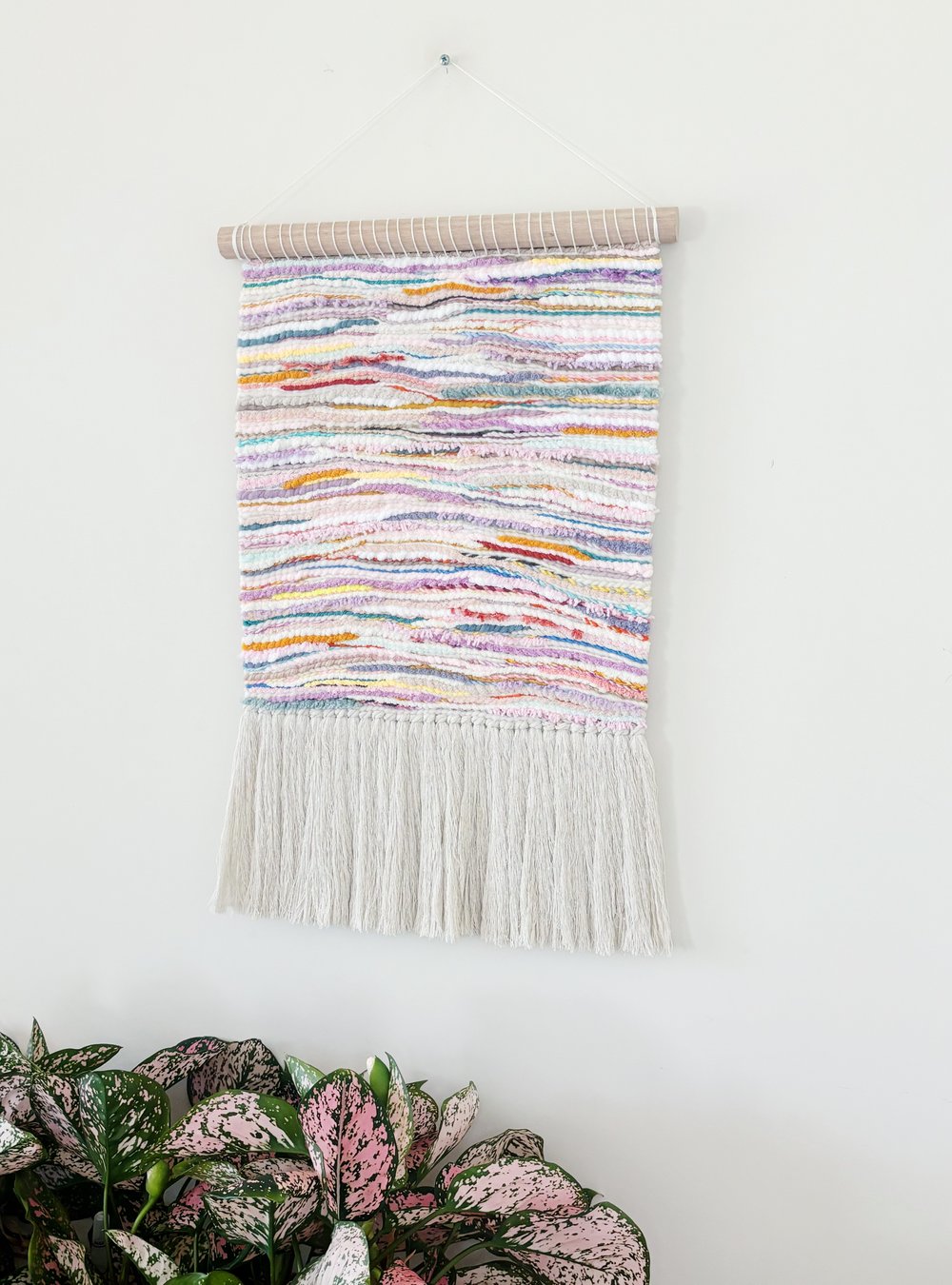 Image of Woven Wall Hanging - Colourful, Boho, Abstract (medium).