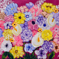 Image 1 of Original Painting: Barbie's Bouquet