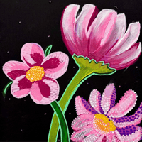 Image 1 of Original Painting: Midnight Flowers