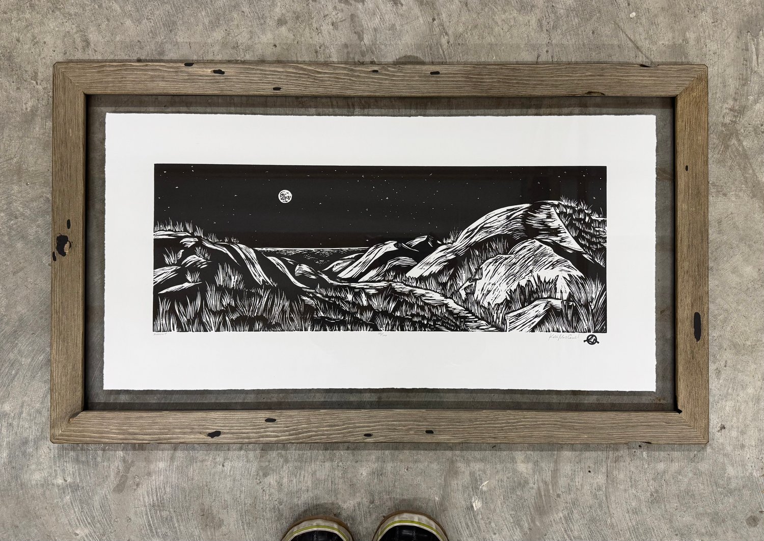 Moonlit Framed in Salvaged Ponderosa