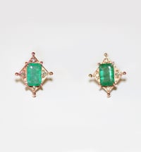 Image 1 of Art Deco Emerald Earring