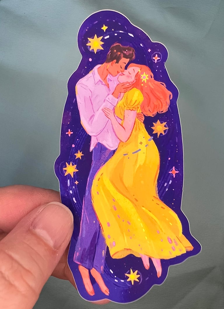 Star-Crossed Kiss ~ Holographic Sticker Image 3