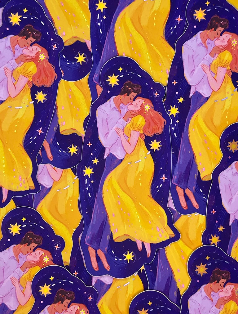 Star-Crossed Kiss ~ Holographic Sticker Image 2