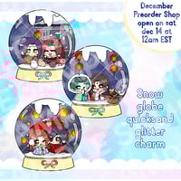 【EXTRAS】 Winter Snow Globe Quicksand Glitter Charm 