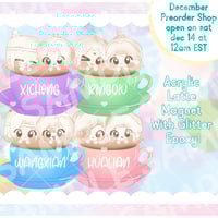 【EXTRAS】 Couple Latte Art Cup Magnet