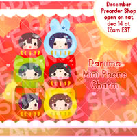 【EXTRAS】 Mini Daruma Phone Charm 