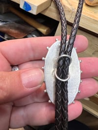 Image 3 of Fossilized Turritella Bolo Tie
