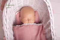 Image 7 of Wicker pram white pink bedding