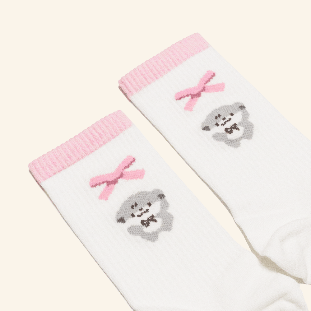 Image of PINK BOW SOCKS