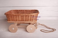 Image 1 of Wicker cart with natural string