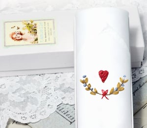Image of Little Heart Embroidered Handkerchief